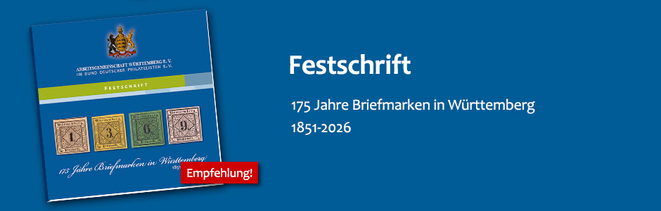 Festschrift 175 Jahre Briefmarken in Württemberg 1851-2026